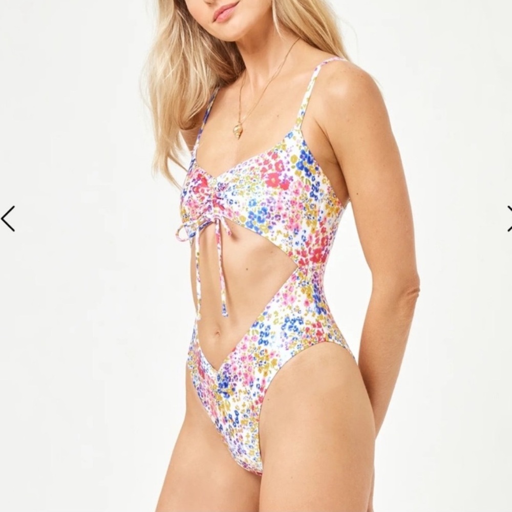 LSPACE x JVS Printed Solana One Piece Swimsuit, SMALL